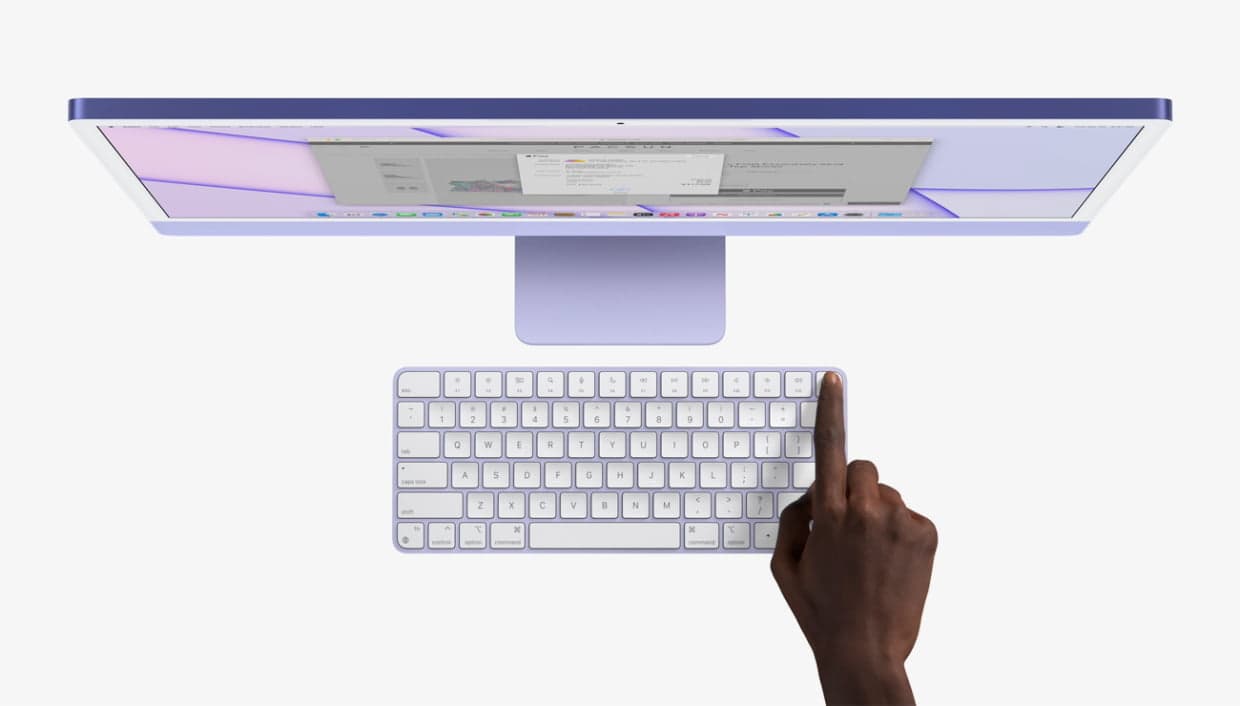 Apple iMac purple Touch ID