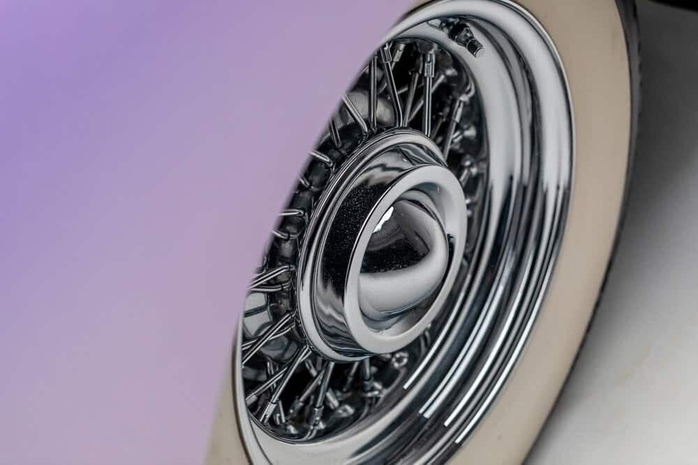 buick skylark chrome rim white wall tire