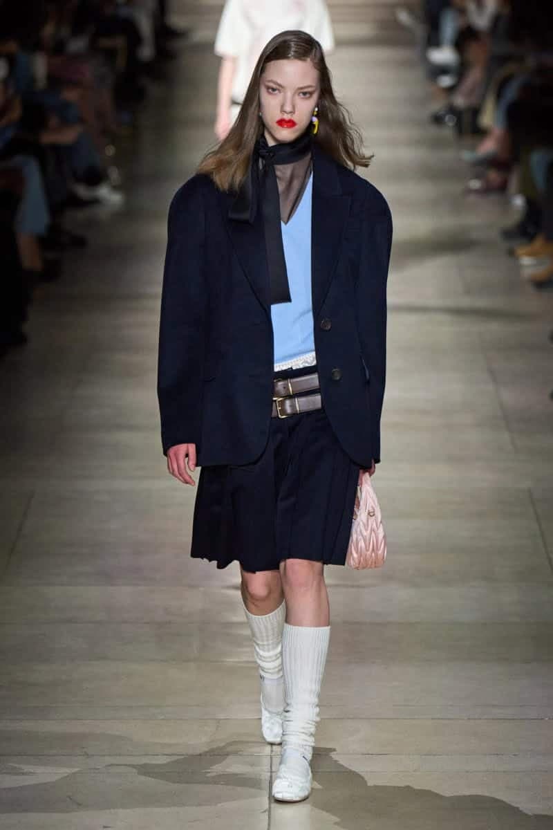 MIU MIU PLEATED SKIRT