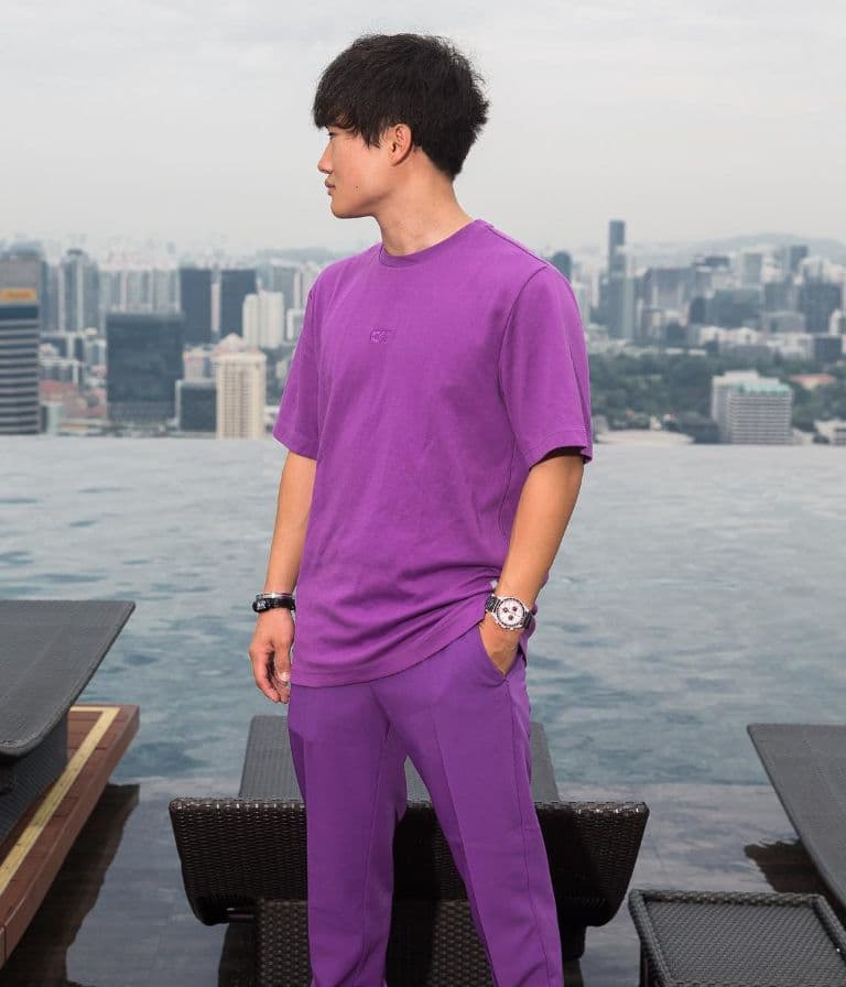 Yuki Tsunoda in Swatch x Omega