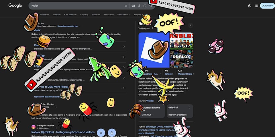google easter egg roblox