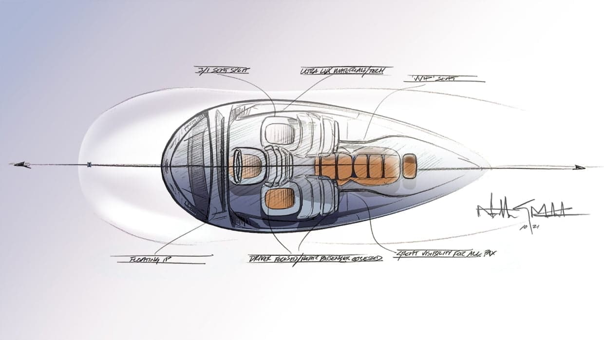Hennessey Project Deep Space interior plan view 1