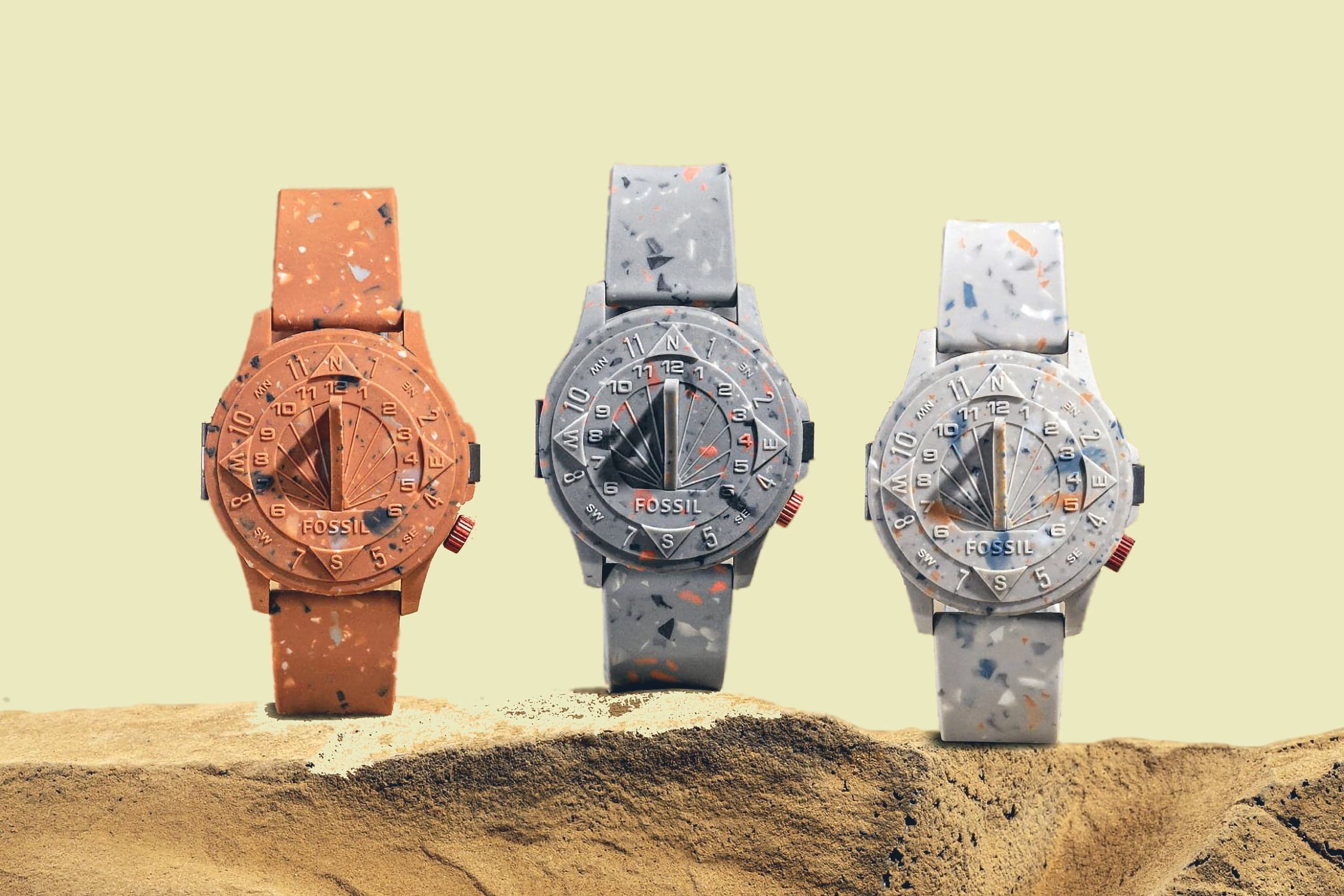 Fossil’den Pişmiş Toprak Kasalı Otomatik Güneş Saati