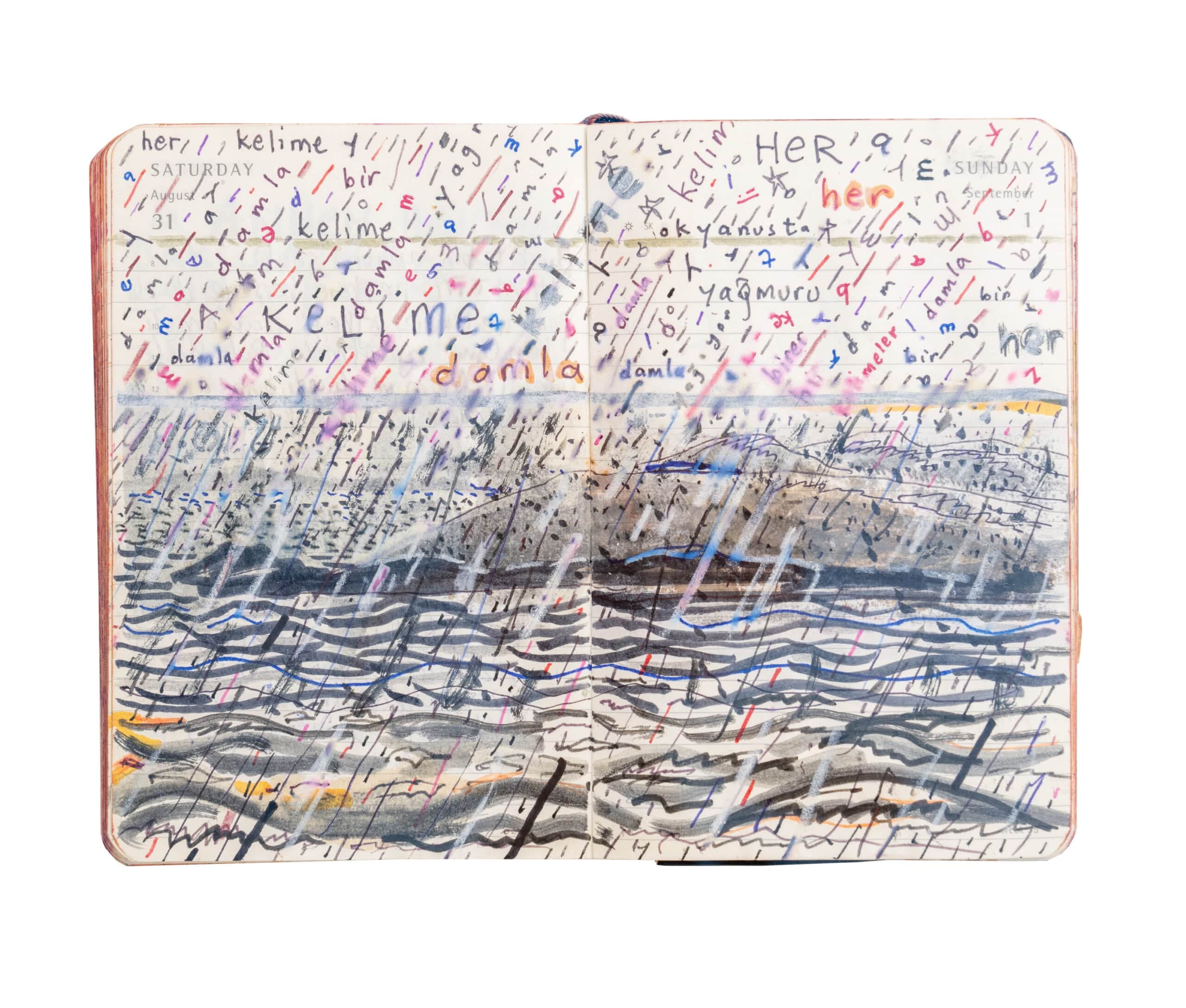 4 Pagina da taccuino originale di Orhan Pamuk