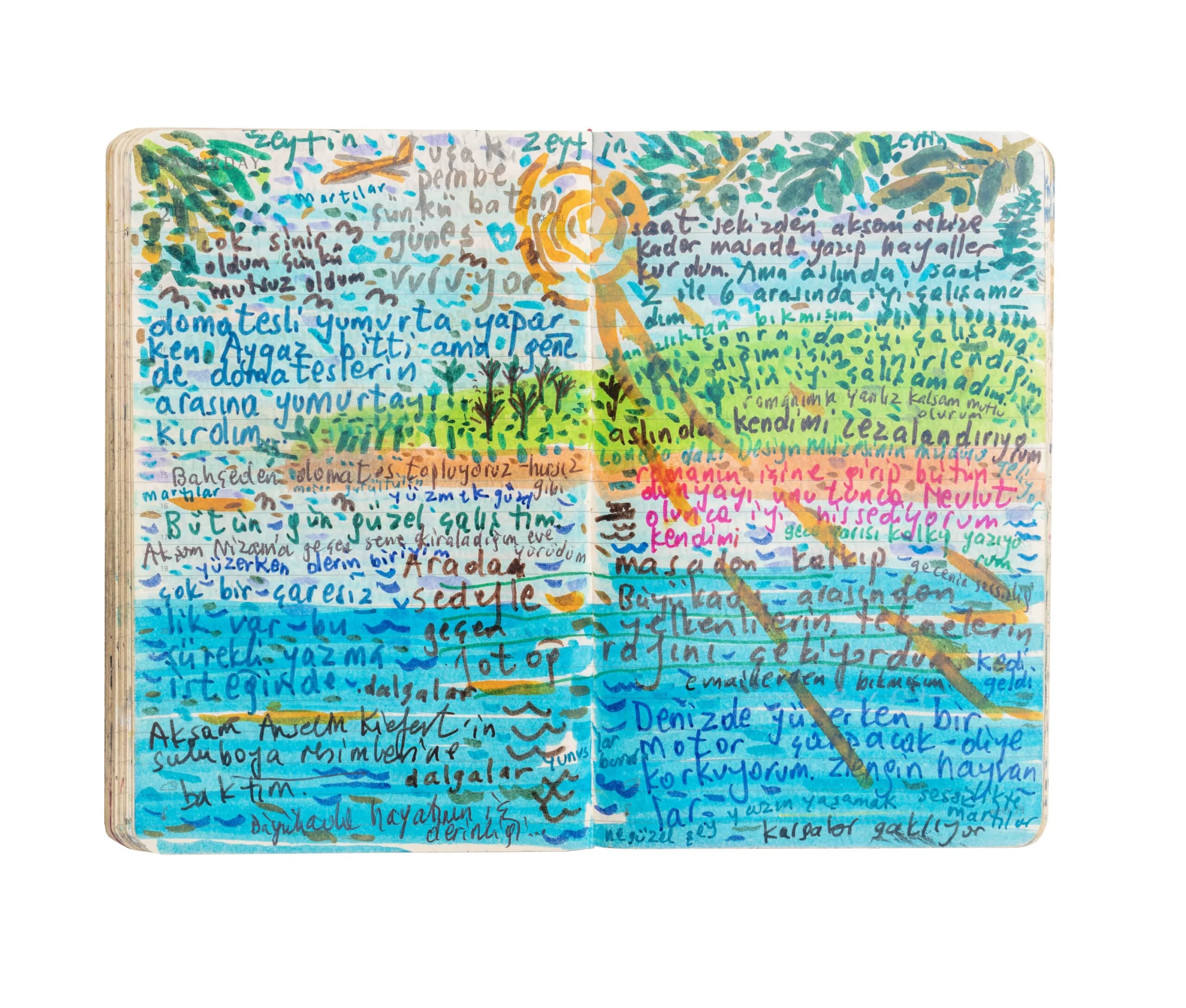 5 Pagina da taccuino originale di Orhan Pamuk