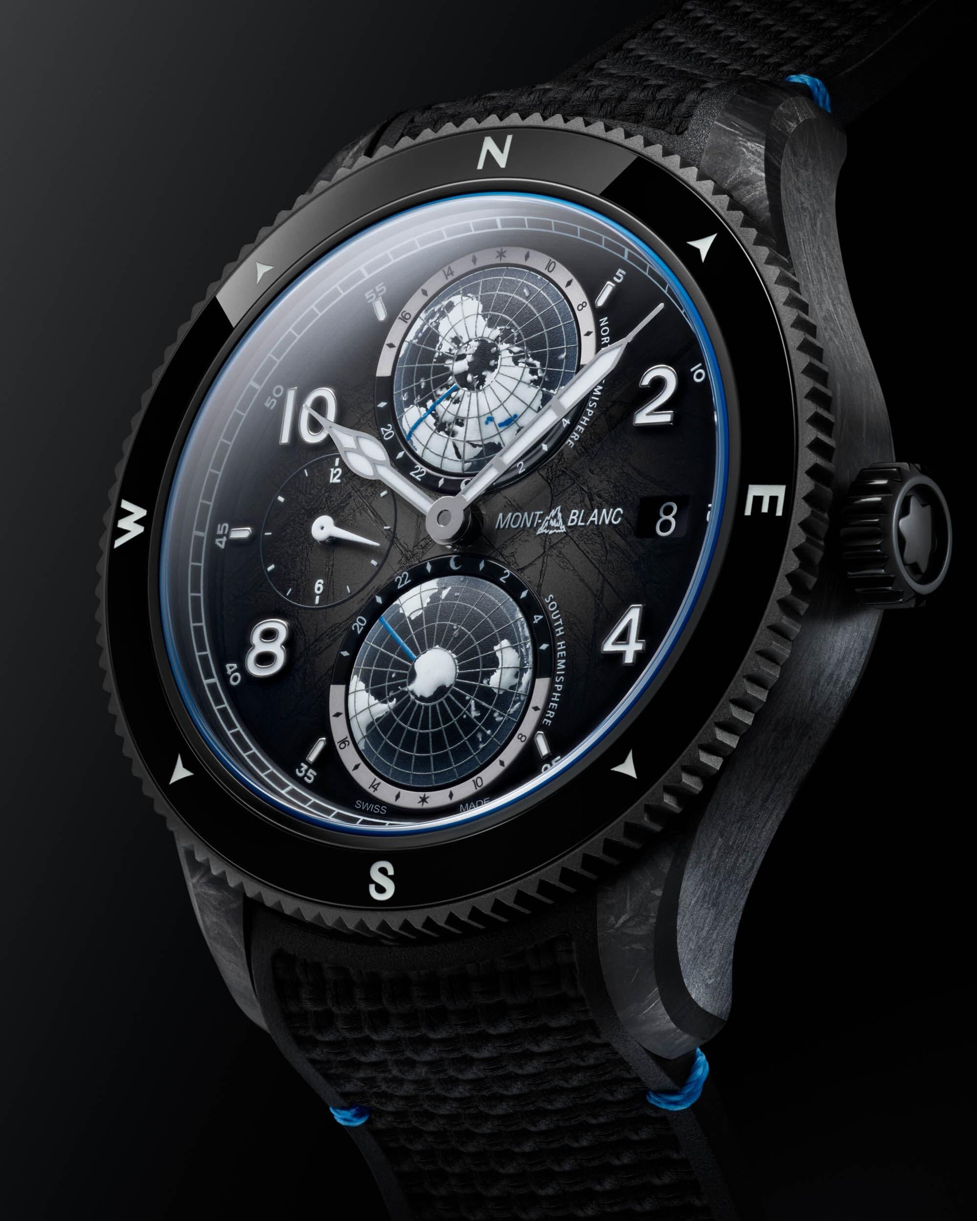 Montblanc 1858 Geosphere 0 Oxygen CARBO2 LE 1969 Watch 9