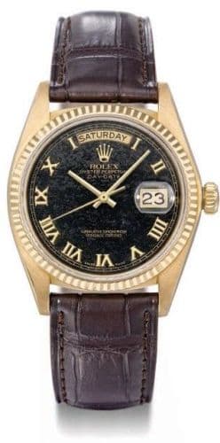 Rolex 18038 Black Roman Stone