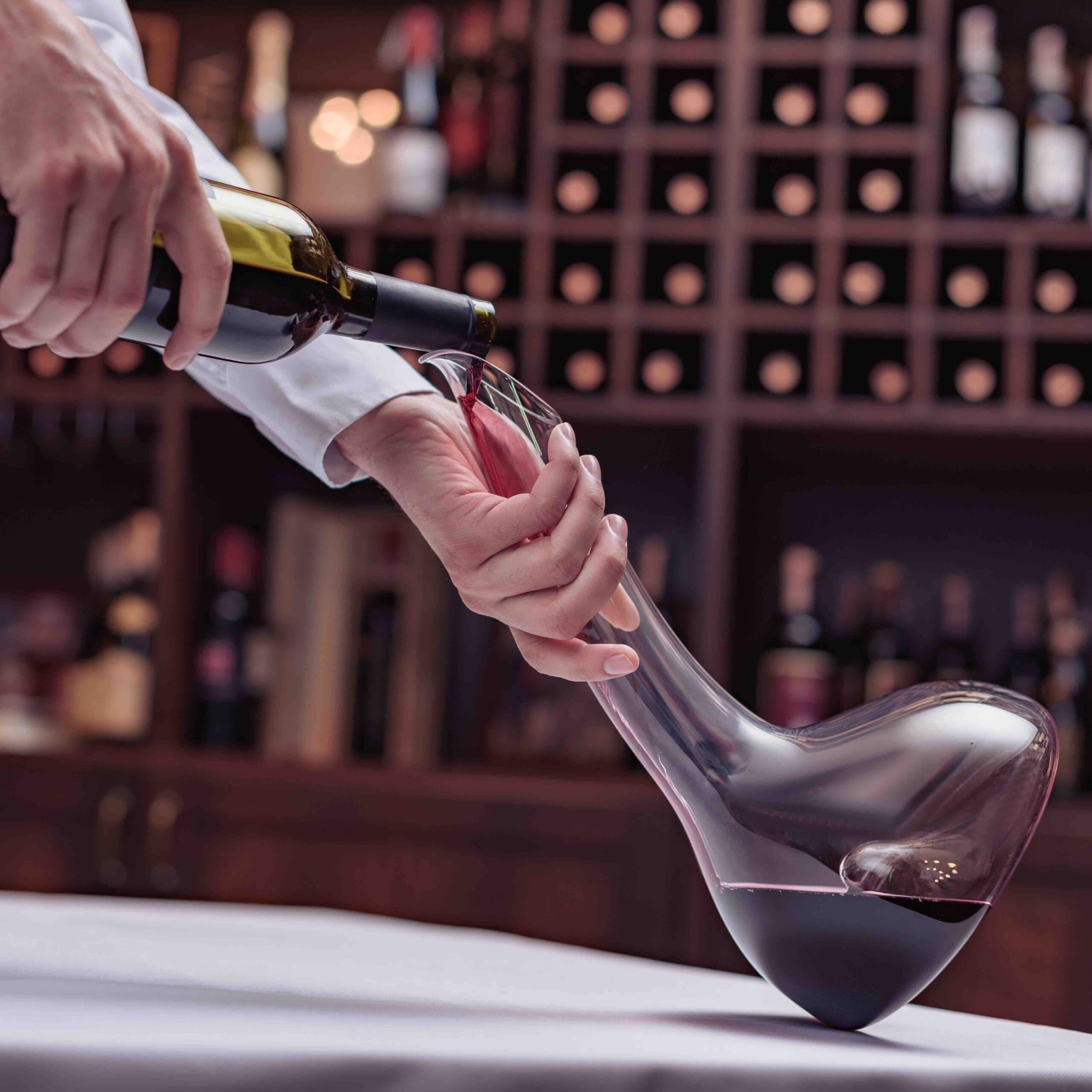 View Sommelier Pouring Red Wine From Bottl 2023 11 27 04 52 19 Utc