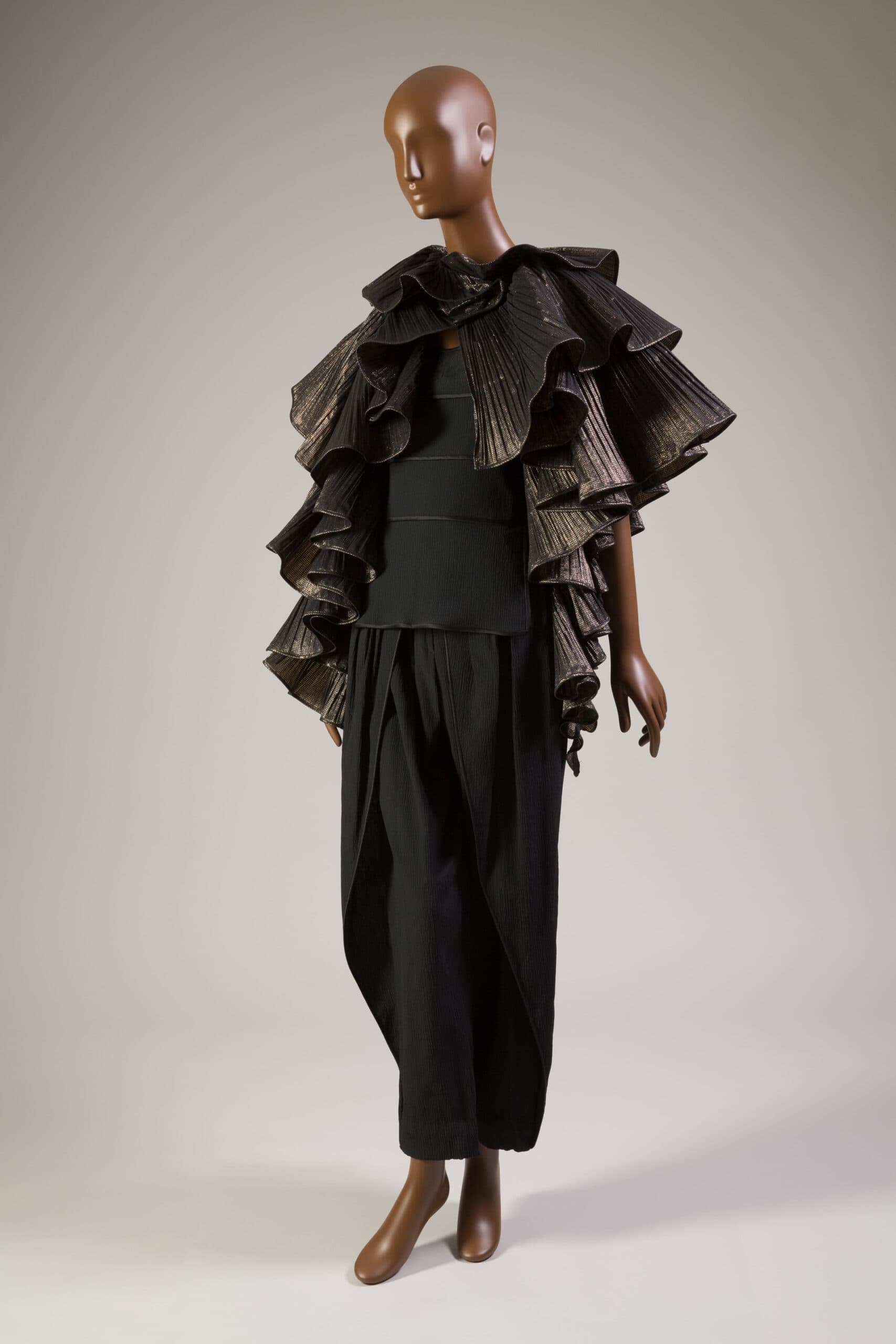 İssey Miyake Metallic Film Cotton Blend And Coated Silk Ensemble 1982 Japan