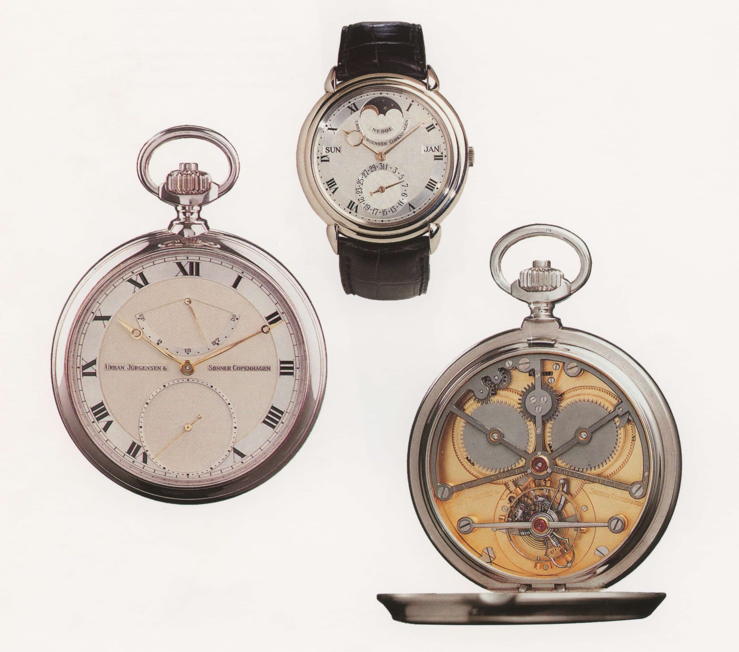 UJN 0131 B Urban Jurgensen 3 watches platinium cased complicated watches 2 automatic wrist watch perpetual calendar 1 pocket tourbillon partially skeletonised 1