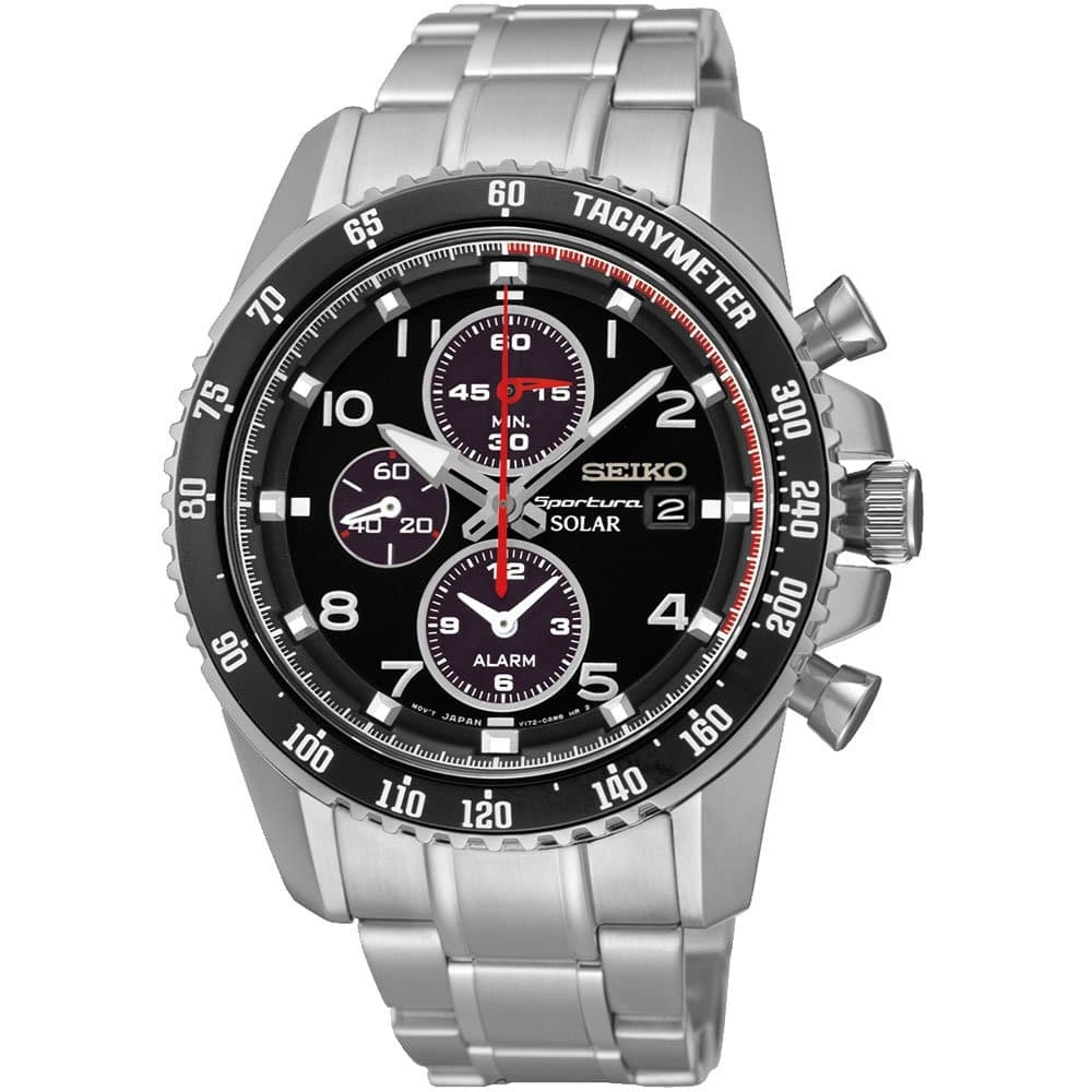Seiko Mens Solar Sportura Chronograph Watch Ssc271p9 P5553 11104