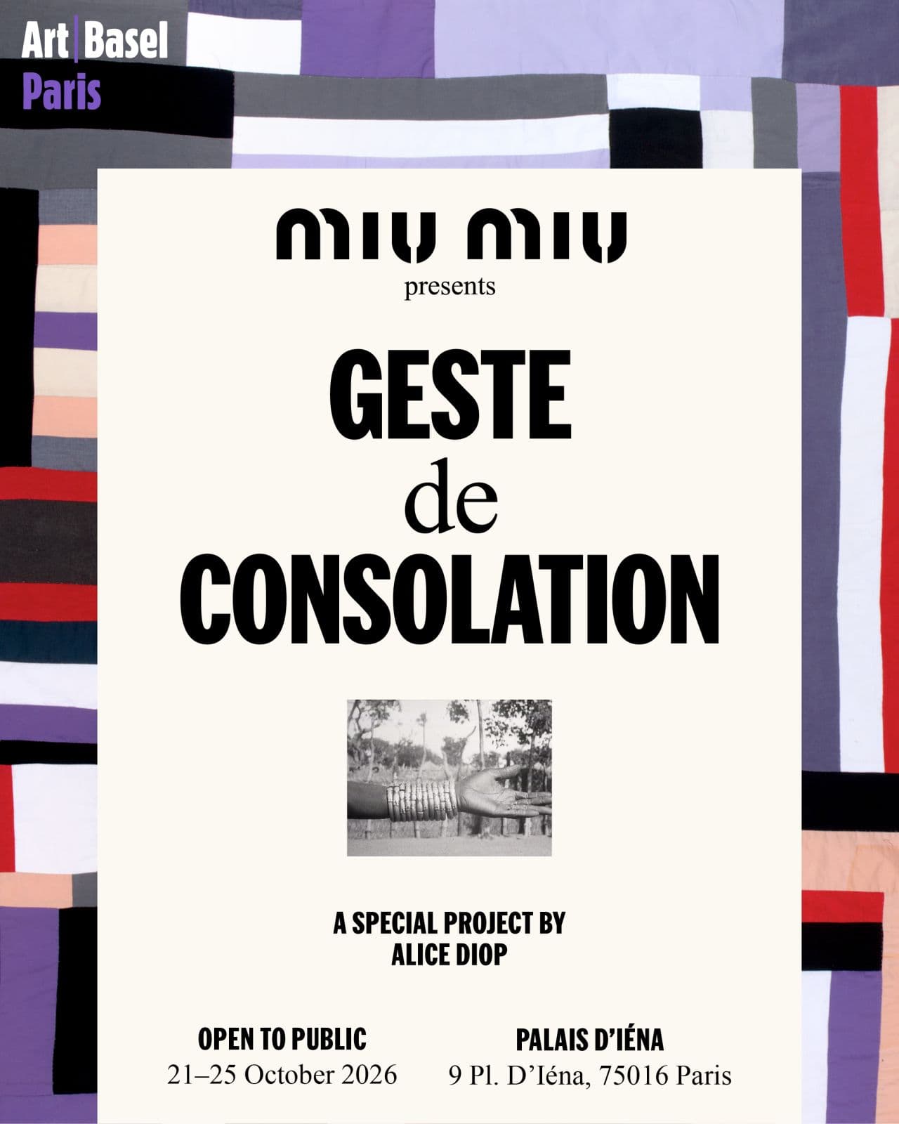 Miu Miu Brings Alice Diops First Exhibition To Art Basel Paris With Free Admission 1