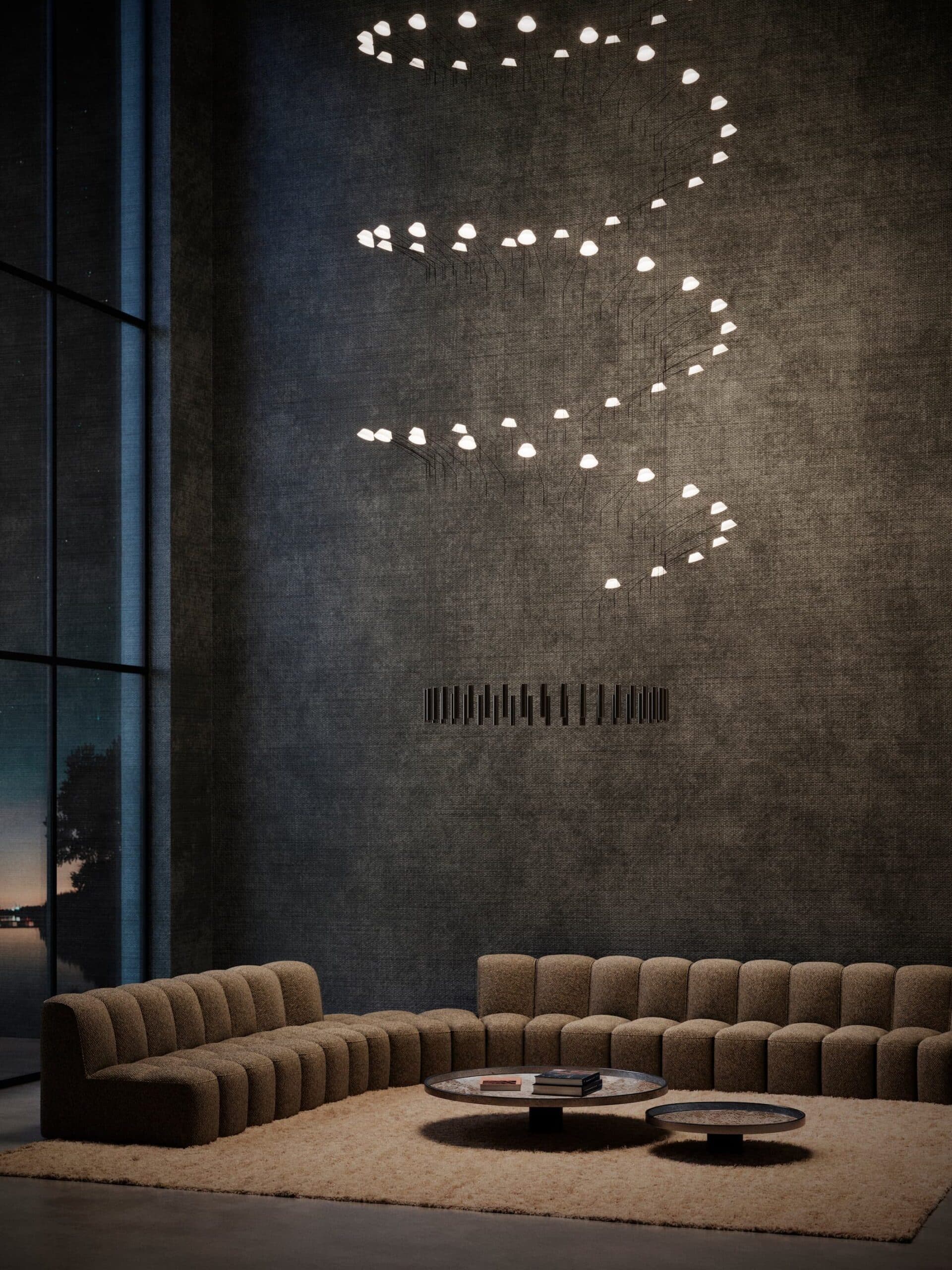 Euroluce 2025 Luceplan Liiu by VANTOT chandelier edited