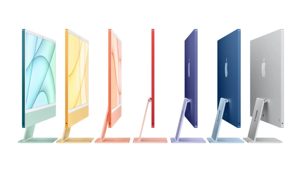 Apple's New iMac in a Spectrum of Vibrant Color Bu Görsel Boş Bir Alt Niteliğe Sahip; Dosya Adı Apple_Imac_Lineup-1240X706.Jpg