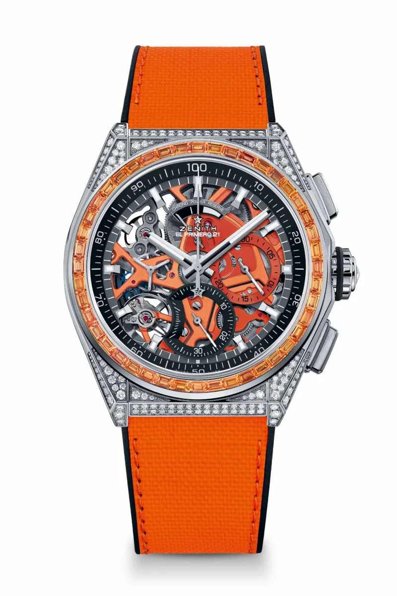 Watches and Wonders: High Vibration Jewelry with Zenith Defy 21 Spectrum Bu Görsel Boş Bir Alt Niteliğe Sahip; Dosya Adı Zenith_Defy_Spectrum_Orange-800X1200.Jpg