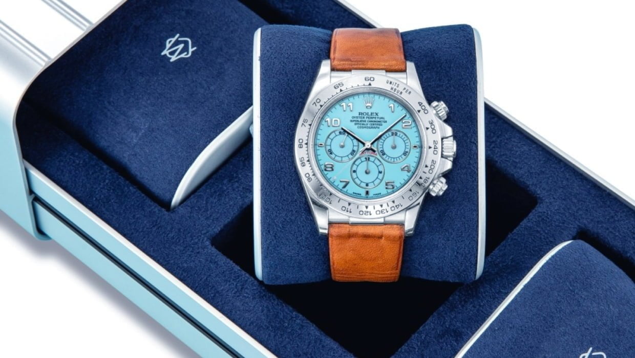 A Rare Rolex “Zenith” Daytona with A Turquoise Dial A Rare Rolex “Zenith” Daytona with A Turquoise Dial
