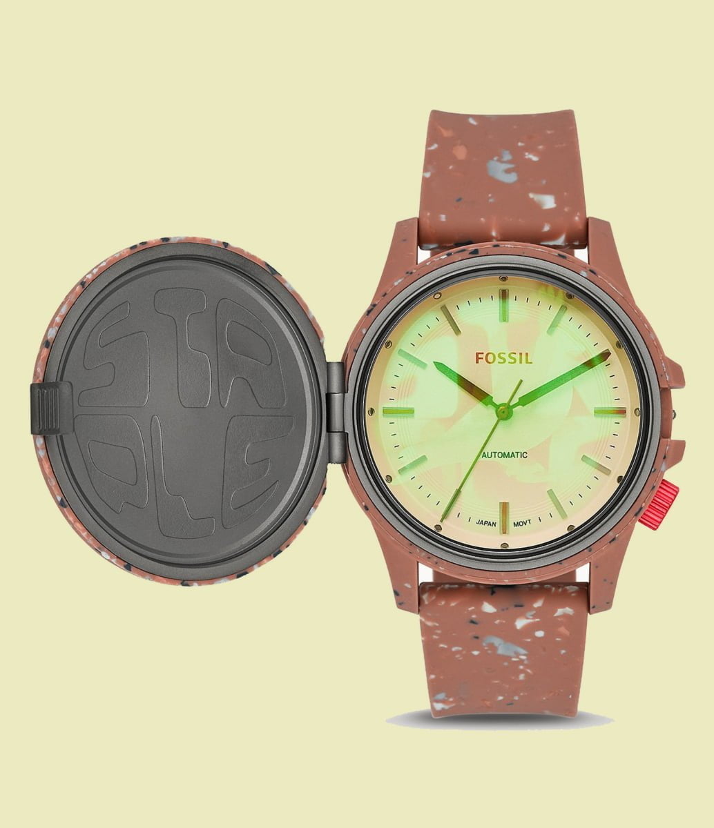 Fossil’den Pişmiş Toprak Kasalı Otomatik Güneş Saati Fossil Toprak Kasalı Güneş Saati