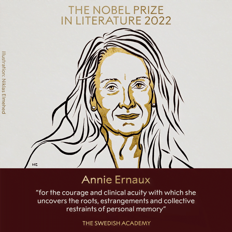 2022 Nobel Edebiyat Ödülü, Annie Ernaux’nun Oldu 2022 Nobel Edebiyat Ödülü, Annie Ernaux’nun Oldu