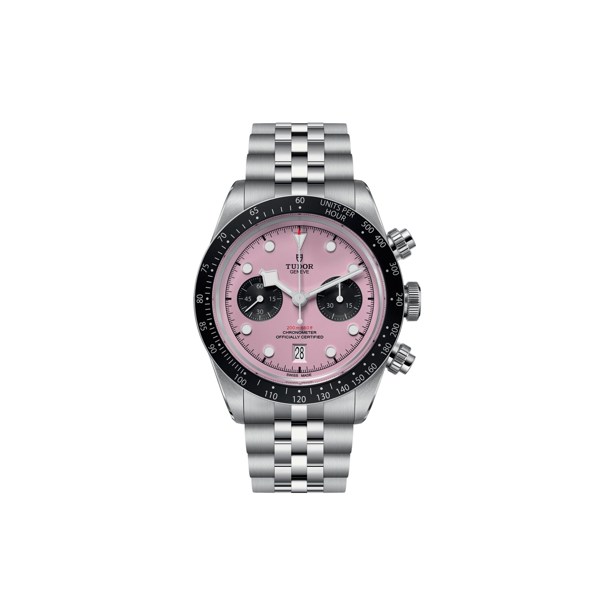 Tudor Black Bay'in Pembe Kadranı Tudor Black Bay Chrono Pink’