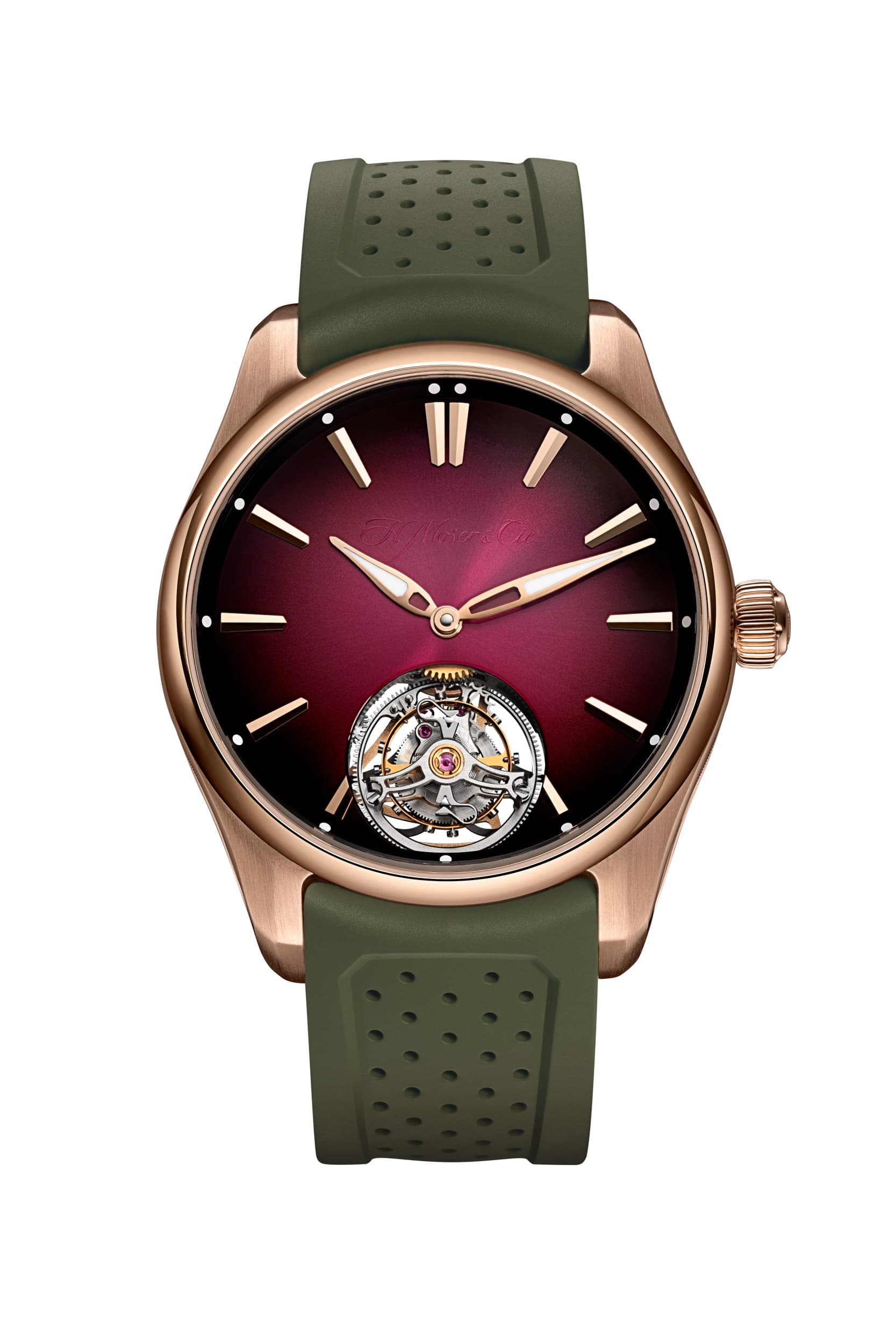 H. Moser & Cie.’nin Yeni Pioneer Tourbillon Burgundy Saati H. Moser &Amp; Cie.’nin Yeni Pioneer Tourbillon Burgundy Saati